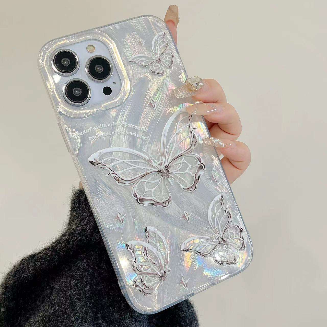 Papillon laser en voile de plumes