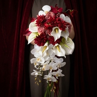 Bouquet de mariage et de remise de diplôme en soie, roses haute simulation, style cascade moderne, pour photographie et décoration intérieure