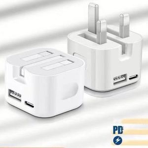 Adaptateur secteur USB A+C 35W le plus vendu, chargeur mural avec prise UK, chargeurs rapides PD 20W pour téléphone 11 12 13 14 15 16 17 Pro Max - Product Image 3