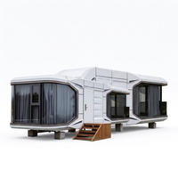 Maison capsule spatiale au design futuriste - Idéale pour usage résidentiel, bureaux, commerce, showroom de luxe, maison portable