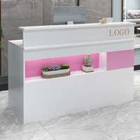 Comptoir de Caisse Blanc pour Magasin de Détail, Bureau de Réception en MDF pour Boutique
