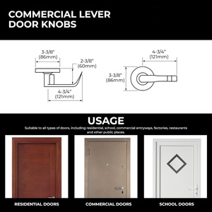 Bảo mật cao cấp thương mại <span class=keywords><strong>2</strong></span> ANSI lối vào đòn bẩy xử lý khóa hợp kim kẽm cho các tòa nhà thương mại - Product Image 6