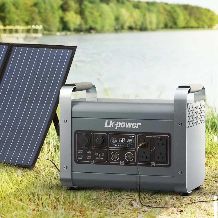 2000W 1536Wh Energie speichers tation lifepo4 Batterie tragbarer Generator Solar für Camping