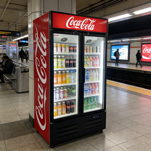 Refrigerador Comercial de Exhibición Abierta de Una Sola Temperatura con Enfriamiento por Aire para Frutas y Leche, con 2 Puertas para Bebidas Frías de Supermercado - Product Image 4