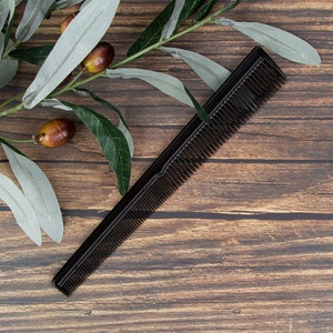 Ensemble <span class=keywords><strong>de</strong></span> peignes <span class=keywords><strong>de</strong></span> coiffure professionnels, 3 spécifications différentes, en plastique antistatique, à dents fines et larges, peigne noir pour hommes et femmes - Product Image 3