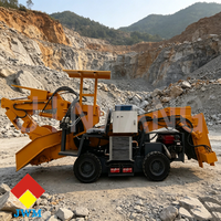 Cargadora de Minería de 50 Toneladas para Bolivia, Cargadora de Minería Diésel de 25 HP con Neumáticos Sólidos y Brazo Trasero Plegable para Trabajos de Excavación en Túneles Mineros