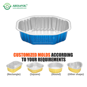Top 97mm <span class=keywords><strong>Polygone</strong></span> Conteneur De Papier D'aluminium De Qualité Alimentaire Jetable 100ml Bol pour Gâteau Sauce Liquide Coloré Carré Motif - Product Image 2