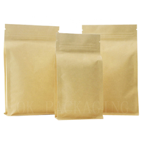 Sacs en papier Kraft à fond plat, pochettes pour le café, le thé, les aliments, personnalisés, unités