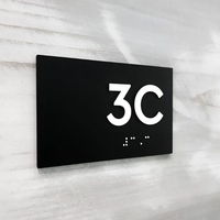 Panneaux de signalisation ADA en braille pour bureaux, plaques de porte d'hôtel, numéros de porte en braille, plaque de porte en métal, numéros de maison