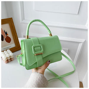 New Women's <b>Chain</b> Buckle Shoulder Bag Square Pu Material Fashionable, Popular, Exquisite Texture Square <b>Handbag</b> - Product Image 4