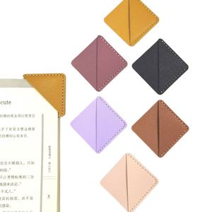 Wholesale Multi-Color PU Leather <b>Bookmark</b> Anti-Bend Page Clip for Journals Book Corner Protector Perfect Gift for Graduate - Product Image 1