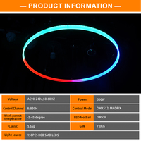 Système de treuil LED décoratif à lumière annulaire cinétique 300W Matrix Light Corps en aluminium Mode de contrôle DMX512/DMX