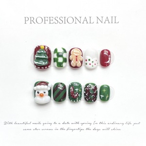 <span class=keywords><strong>Uñas</strong></span> Postizas Acrílicas Largas Hechas a Mano de Lujo para Navidad con Accesorios de Diamantes de Imitación, <span class=keywords><strong>Uñas</strong></span> a Presión de Alta Calidad con Diseño Elegante - Product Image 2