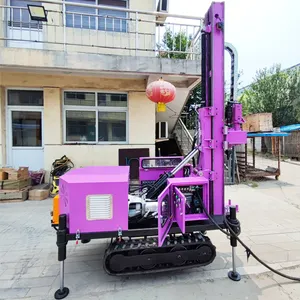 Plataforma de perforación rotativa hidráulica de fabricante chino a la venta equipo de lechada de chorro sobre orugas de 25m de profundidad