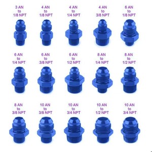 AN6810NPT อะแดปเตอร์เชื่อมต่อท่อน้ำมันเชื้อเพลิง อลูมิเนียมสีดำ สำหรับการติดตั้งเพิ่มเติม อัพเกรดข้อต่อแปลงเกลียว NPT - Product Image 2