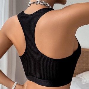 Sujetadores deportivos de verano para mujer, ajustados, transpirables, de punto, sin tirantes, sin costuras, sin aros, copa 3/4, de secado rápido, estilo diario. - Product Image 6
