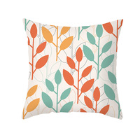 Nouvelle Housse de Coussin en Velours Microfibre à Imprimé Floral Géométrique 2026, Douce et Effet Peau de Pêche, pour Canapé et Décoration de Chambre