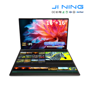Ordinateur portable à double écran OEM 16+16 pouces, processeur Core i5 12450h, résolution 1920x1200, 16 Go de RAM, 512 Go de SSD, Windows 11 Pro, boîtier métallique, série professionnelle Hfbook28/ - Product Image 1