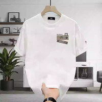 T-shirt décontracté pour homme tendance 2026, impression de haute qualité, coton pur, doux pour la peau, confortable