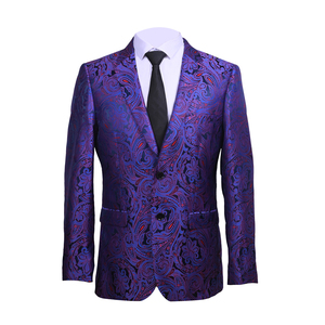 Nuovo Arrivo Abiti Jacquard di Lusso da <span class=keywords><strong>Uomo</strong></span> Giacca Jacquard Floreale Paisley in Raso Lucido Design Versatile ed Elegante per Occasioni Globali - Product Image 3