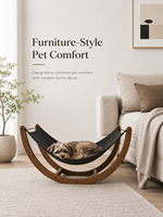 Maison pour animaux de compagnie en bois de luxe moderne, motif uni, écologique, imperméable, amovible, lavable, durable pour chats et petits chiens