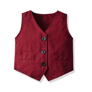 Vêtements pour garçons, ensembles pour mariage et fêtes, 4 pièces/ensemble, chemise + gilet + pantalon, tenues, 20C651 - Product Image 5