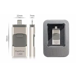 USB OTG 3 в 1 для iphone Android 64 Гб 128 ГБ 256 ГБ 3,0 OTG USB диск