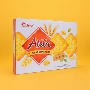 Galletas de Queso Atela LIBRA, Orgánicas, Premium, Horneadas, Crujientes, con Rico Sabor a Queso, Dulces y Saladas, Listas para Comer, Caja de 204g - Product Image 1
