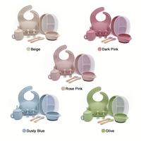 Accessoires Alimentaires d'Usine pour Enfants, Vaisselle à Ventouse, Bols et Assiettes en Silicone pour Bébés et Tout-Petits