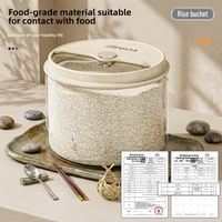 Nouveaux contenants à riz en plastique pour usage domestique, étanches aux insectes et à l'humidité, pour le stockage de la farine et des aliments