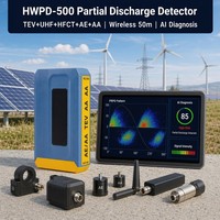 Analyseur de PD portable personnalisable HWPD-500 avec application Android, générateur de spectre TDR FFT, écran LCD, température de fonctionnement -20~+400