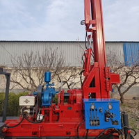 Foreuse rotative de 200 mètres de profondeur maximale avec moteur diesel, boîte de vitesses et moteur pour puits d'eau et fabrication flexible