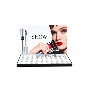 RECHI Tùy Chỉnh Truy Cập Acrylic Trang Điểm Bán Lẻ POS Hiển Thị Giá Đứng Cho Mascara Kem Quảng Cáo L Shape POP Hiển Thị Cho Son Môi - Product Image 1