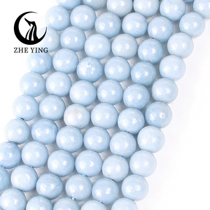 Zhe Ying 6mm 8mm 10mm perles <span class=keywords><strong>de</strong></span> pierre d'angélite cristal <span class=keywords><strong>de</strong></span> guérison perles d'angélite <span class=keywords><strong>de</strong></span> pierres précieuses en vrac - Product Image 6