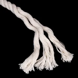 Baiyuheng Recycled Cotton Wax Polyester Rope Multiple Use Umbrella Natural 3mm 4mm BYH Macrame Cord