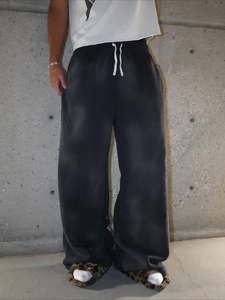 Pantalon de survêtement ample décontracté pour homme, style vintage, 100 % coton épais - Product Image 1