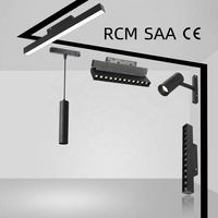 Système d'éclairage sur rail magnétique LED ultra-mince 5 mm 48 V pour intérieur commercial