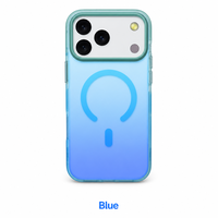 Étui de protection holographique dégradé IMD pour iPhone 15 Pro Max, compatible avec la charge sans fil, bicolore, translucide, coins renforcés, OEM ODM