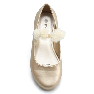 Vestido de fiesta para niña, zapatos planos suaves de ballet, bailarinas, flores brillantes, plantilla de cuero de encuadernación elástica - Product Image 4