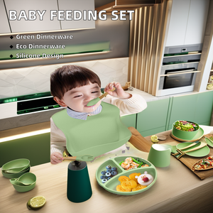 Juego de Alimentación de Silicona para Bebés de Diseño Moderno al por Mayor, Cuchara, Tenedor y Tazón con Succión Sostenible, Vajilla para Eventos, MOQ 100 Piezas - Product Image 3