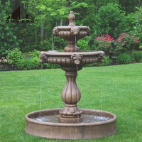 Fontaine d'eau en bronze de style occidental QUYANG, grande statue d'enfant antique, décoration de paysages de jardin d'hôtel de luxe en plein air