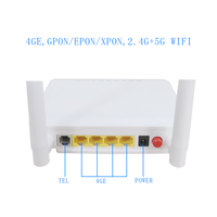 TK801 ONU 4GE GPON EPON 2.4G+5G WIFI Fiber Optik Ekipmanı ONT XPON Router ONU H3-2s