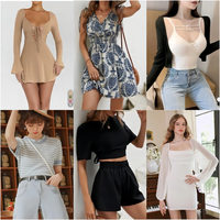 Mode Vente en Gros Assortiment Ropa Fournisseur Balles En Gros Usine Queue Assortiment En Vrac Boutique Femmes Robe Femmes Plus La Taille Tops