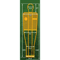 Maniquí de Fútbol Barret de 180 cm, de Plástico, Flexible, Seguro y Ligero para Entrenamiento