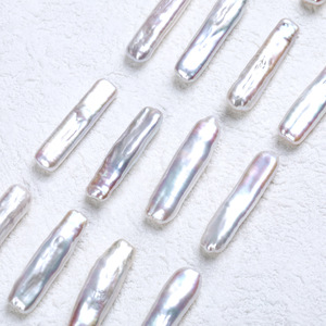 Perlas Rectangulares Barrocas de Agua Dulce Naturales de la Marca Wenchi al por Mayor, Pequeñas Barras Plateadas, Perlas Sueltas para Joyería Hecha a Mano - Product Image 3