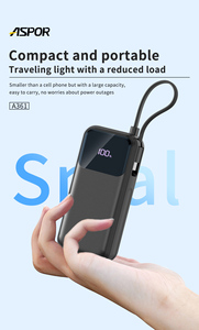 33 Wát sạc nhanh ngân hàng điện với 10000mAh/37Wh công suất được xây dựng trong Cáp Anker nguồn điện LED hiển thị cho các thiết bị di động - Product Image 4