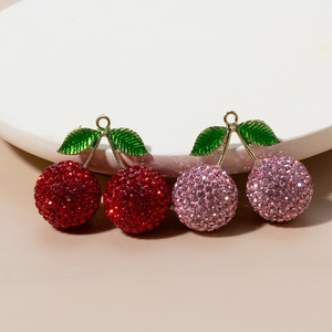 จี้เพชรดีไซน์หรูรูปตัวดอลลาร์และเชอร์รี่ ขนาดใหญ่ สำหรับตกแต่งเคสมือถือ ของขวัญ ขายส่ง - Product Image 2