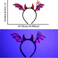Diadema de disfraz con diseño temático de Halloween, estilo fantasma y tridente, para fiestas de cosplay y decoración de fiestas.