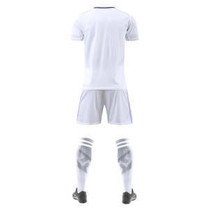 Conjunto de Uniforme de Fútbol Transpirable de Manga Corta Personalizado del Real <span class=keywords><strong>Madrid</strong></span> para Venta al por Mayor con Logotipo Impreso, Temporada de Verano - Product Image 2
