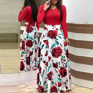 Nuovi Arrivi di Design Popolare: Abiti Lunghi Eleganti da Donna con Stampa e Maniche Lunghe per Serate Casual - Product Image 2